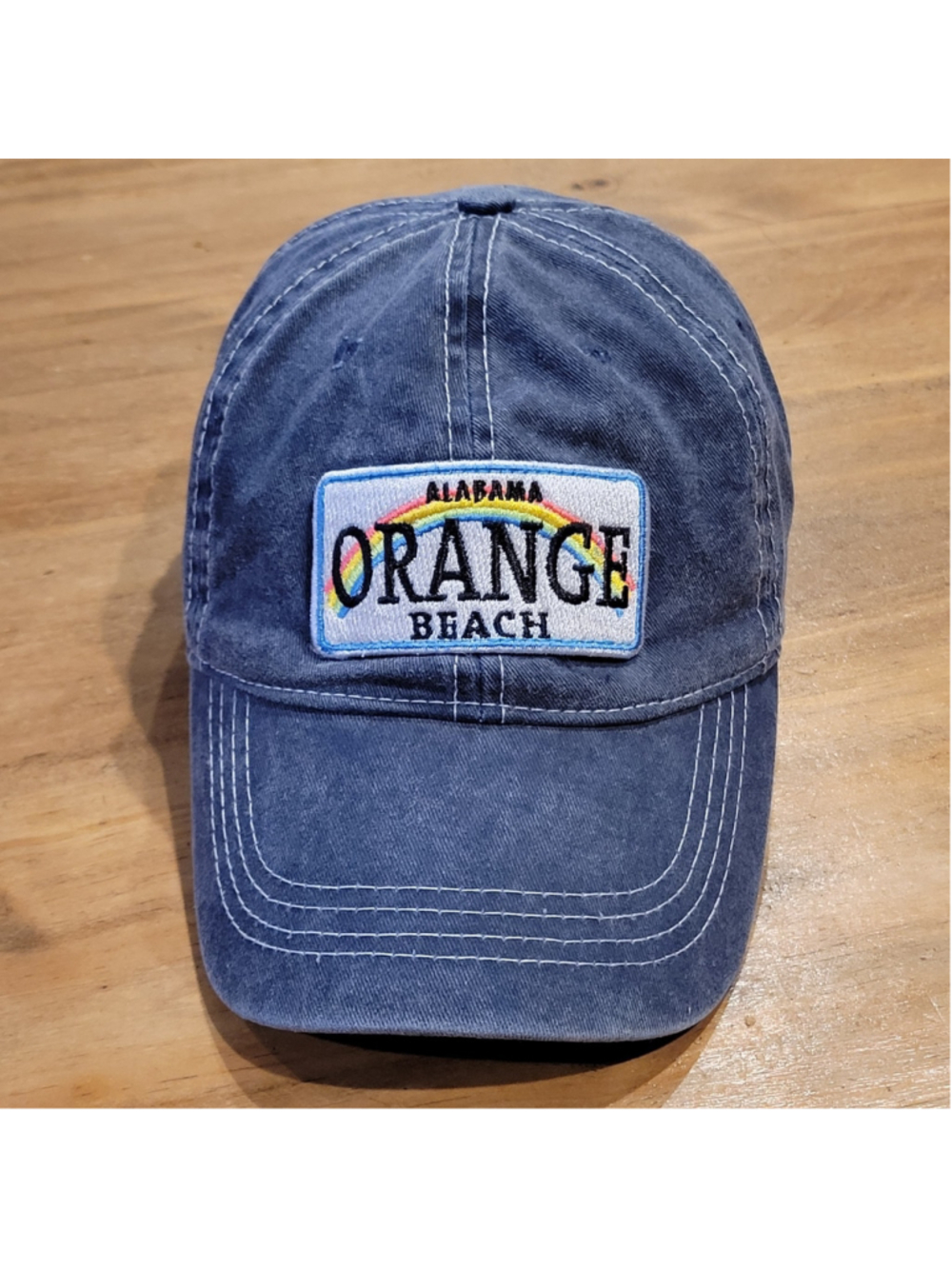Alabama Orange Beach Hat Strap Back Blue Patch Alvin's Island Cotton Vacation